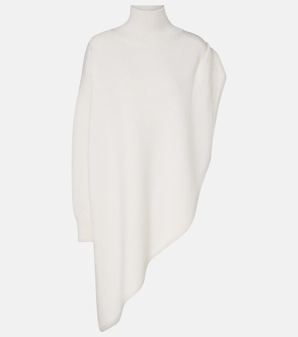  Alaia Alaã¯a Asymmetric Caped Wool Sweater 