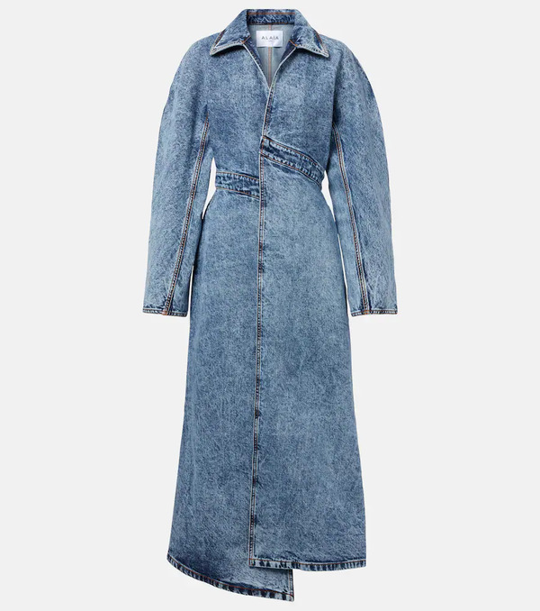  Alaia Alaã¯a Asymmetric Denim Coat 
