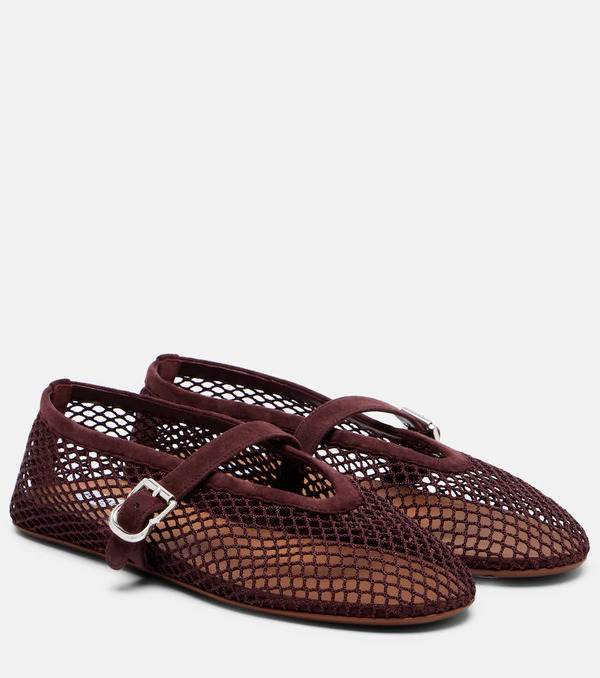  Alaia Alaã¯a Ballerine Fishnet Mary Jane Flats 