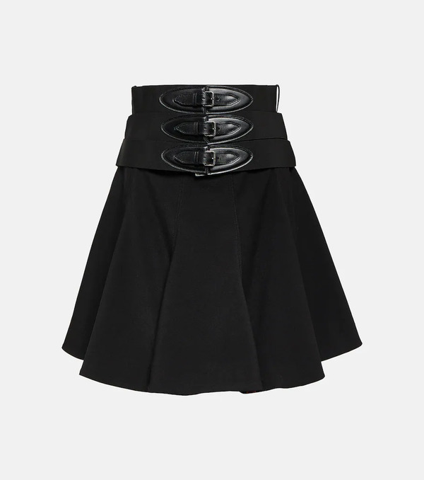  Alaia Alaã¯a Belted Wool Miniskirt 