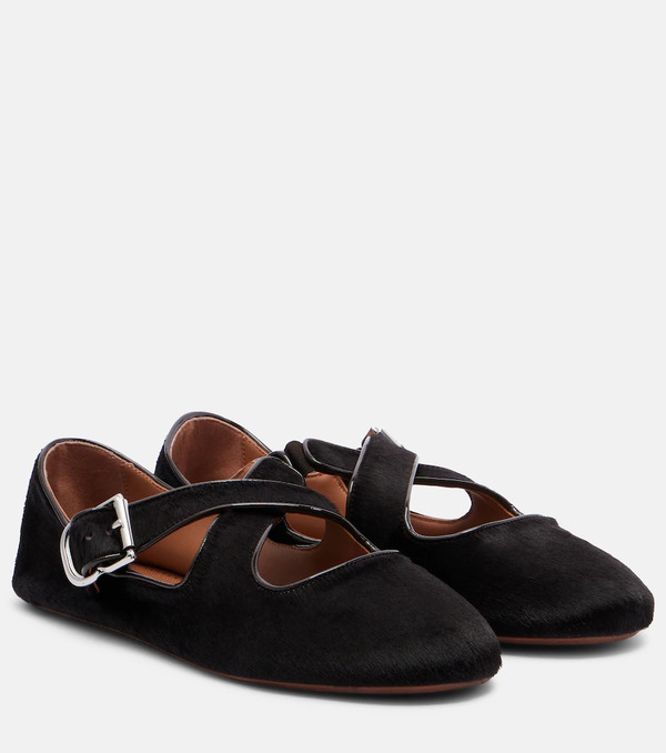  Alaia Alaã¯a Calf Hair Ballet Flats 