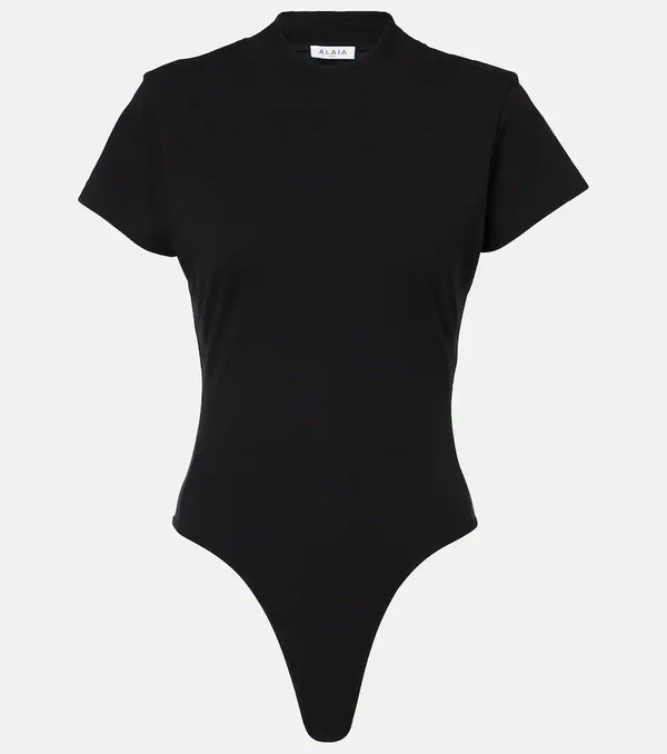  Alaia Alaã¯a Cotton-blend Bodysuit 
