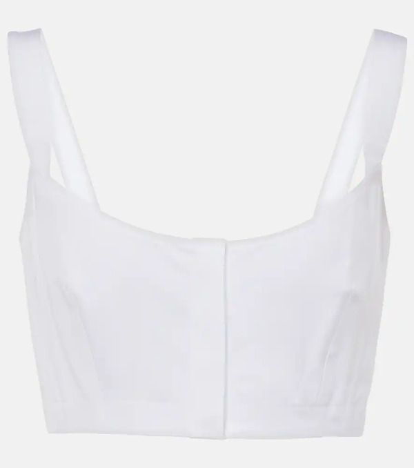  Alaia Alaã¯a Cotton Crop Top 