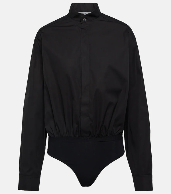  Alaia Alaã¯a Cotton Poplin Bodysuit 