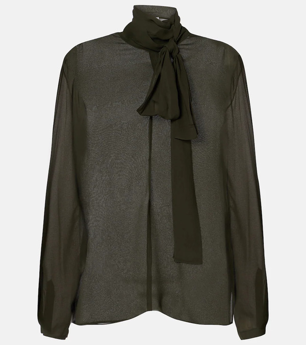  Alaia Alaã¯a Crãªpe Georgette Blouse 