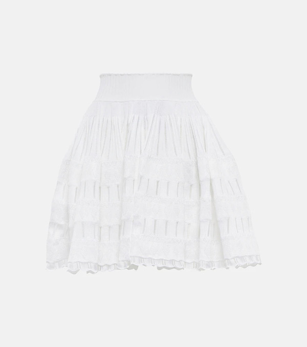  Alaia Alaã¯a Crinoline Pleated Miniskirt 