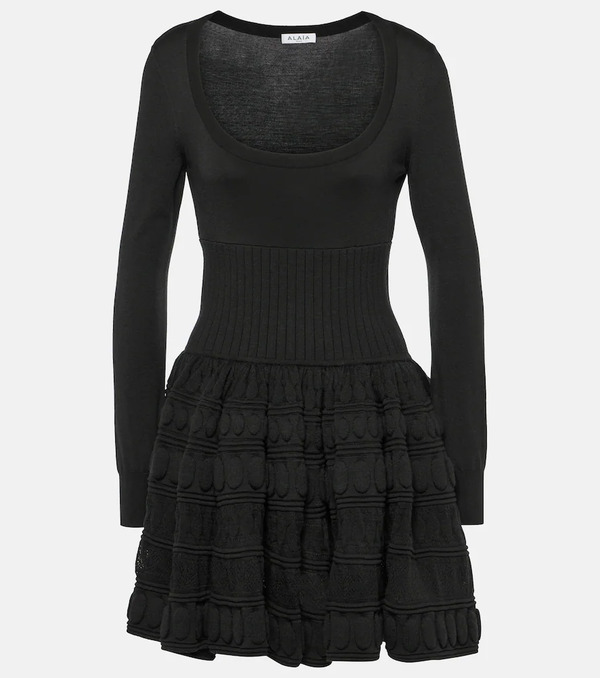  Alaia Alaã¯a Crinoline Wool-blend Minidress 