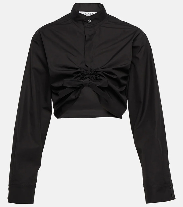  Alaia Alaã¯a Cropped Cotton Shirt 