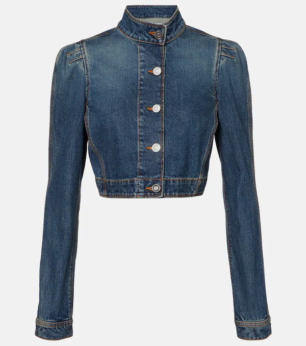  Alaia Alaã¯a Cropped Denim Jacket 