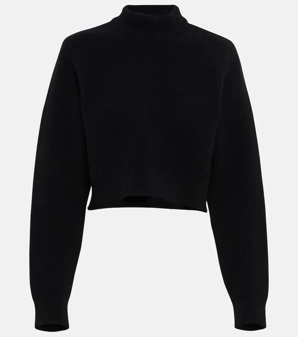  Alaia Alaã¯a Cropped Virgin Wool Turtleneck Sweater 