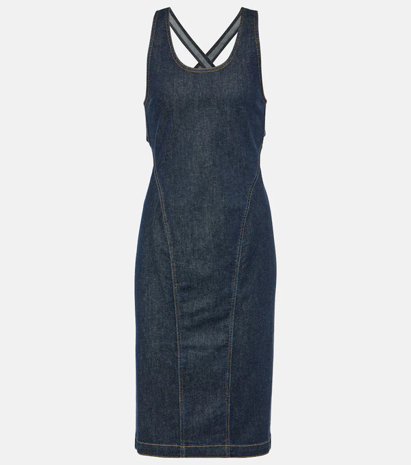  Alaia Alaã¯a Denim Midi Dress 