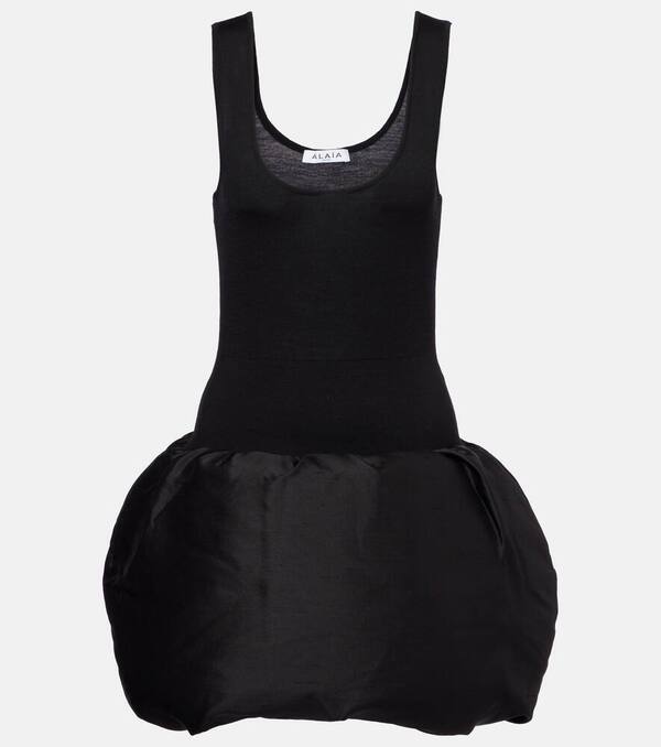  Alaia Alaã¯a Down-paneled Wool-blend Minidress 