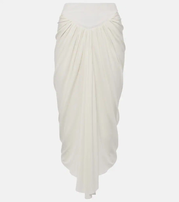  Alaia Alaã¯a Draped Asymmetric Midi Skirt 