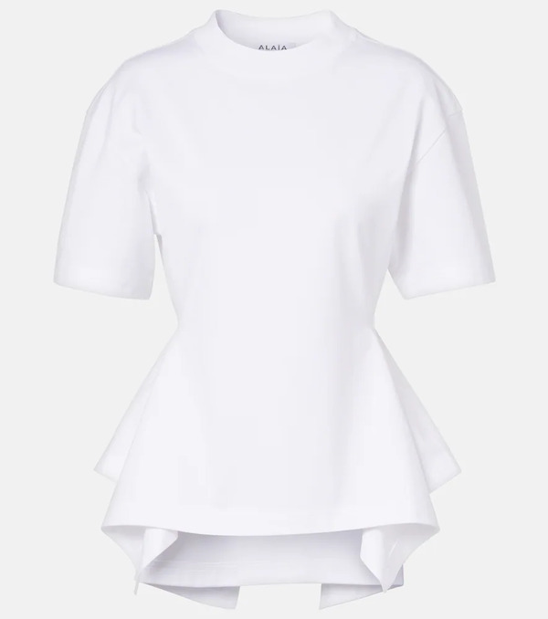  Alaia Alaã¯a Draped Cotton Jersey T-shirt 