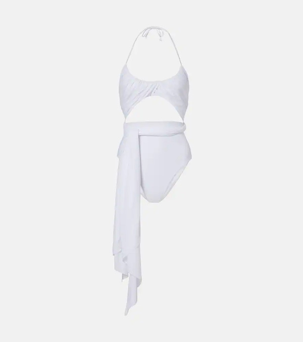  Alaia Alaã¯a Draped Halterneck Swimsuit 