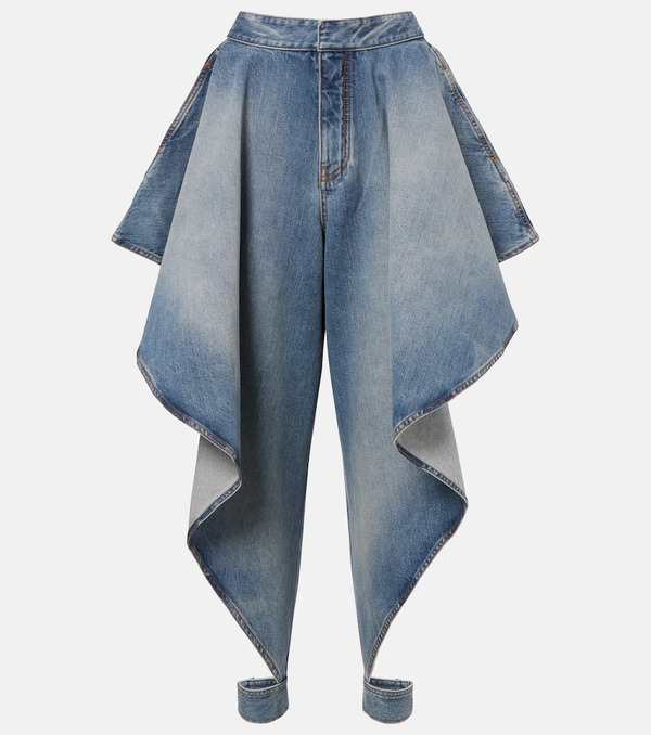  Alaia Alaã¯a Draped Tapered Jeans 