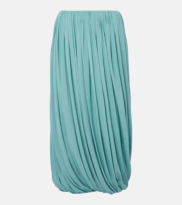  Alaia Alaã¯a Gathered Jersey Midi Skirt 