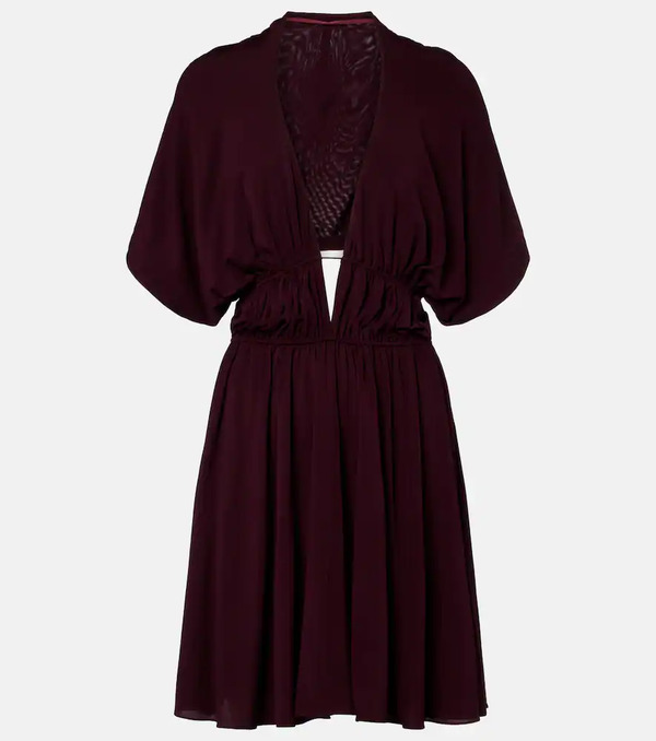  Alaia Alaã¯a Gathered Open-back Minidress 