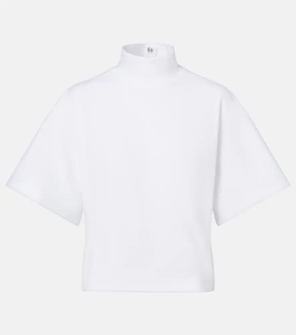  Alaia Alaã¯a High-neck Cotton Jersey T-shirt 