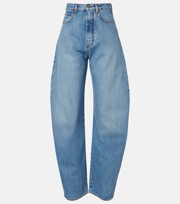  Alaia Alaã¯a High-rise Barrel-leg Jeans 