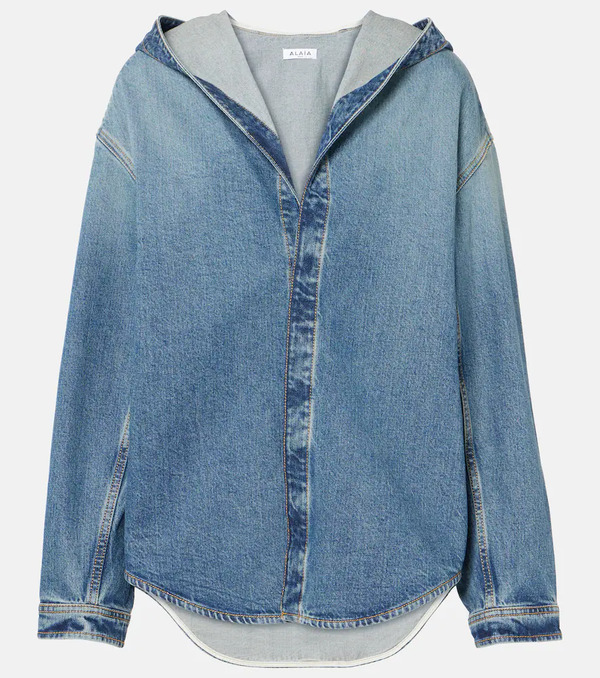  Alaia Alaã¯a Hooded Denim Shirt 