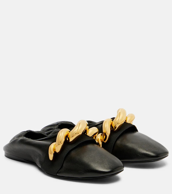  Alaia Alaã¯a Jewel Embellished Leather Ballet Flats 