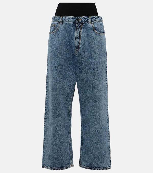  Alaia Alaã¯a Knit Band Straight Jeans 