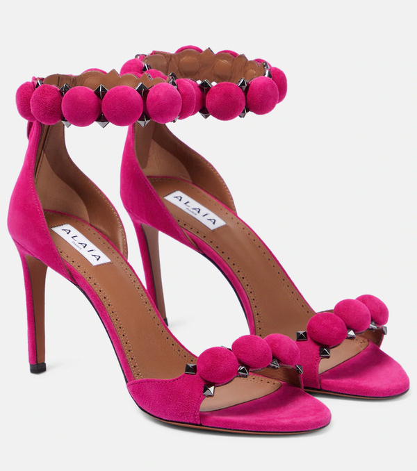  Alaia Alaã¯a La Bombe Suede Sandals 