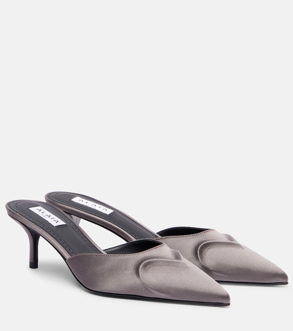  Alaia Alaã¯a Le Cåur 3d 55 Satin Mules 