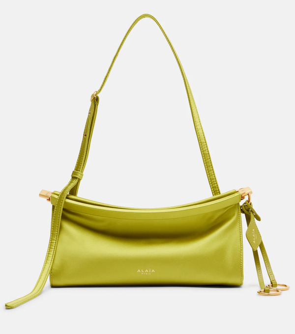  Alaia Alaã¯a Le Click East West Small Leather-trimmed Satin Shoulder Bag 