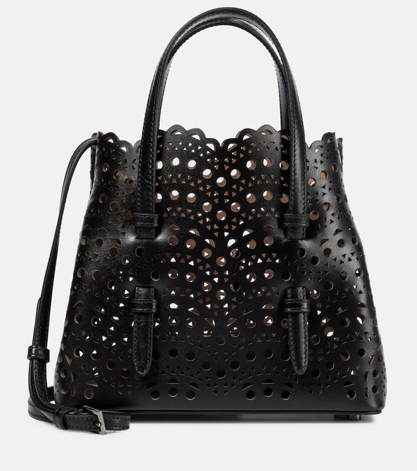  Alaia Alaã¯a Le Mina 20 Vienne Wave Leather Tote Bag 
