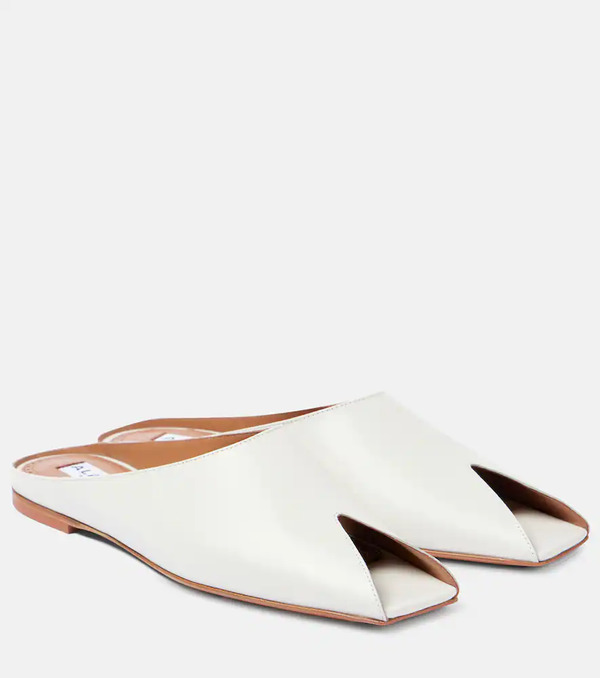  Alaia Alaã¯a Leather Peep-toe Mules 