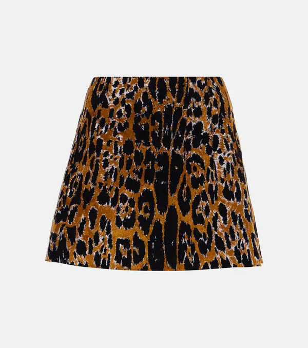  Alaia Alaã¯a Leopard-print Miniskirt 