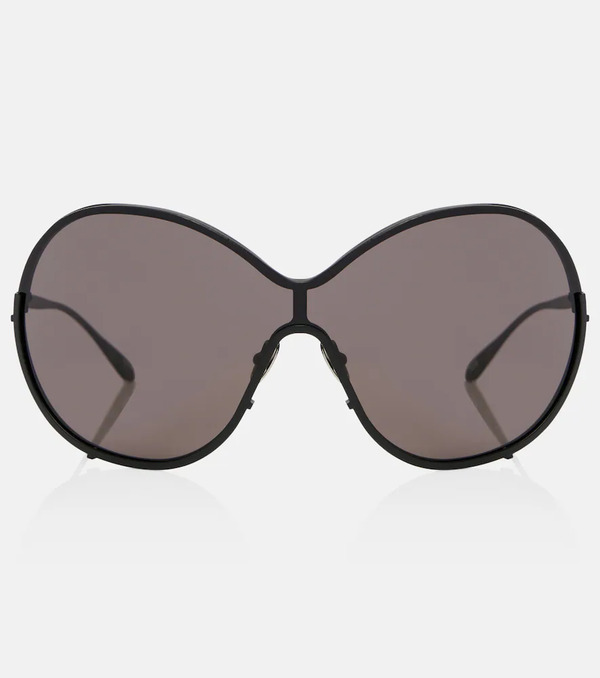  Alaia Alaã¯a Lettering Logo Oversized Sunglasses 
