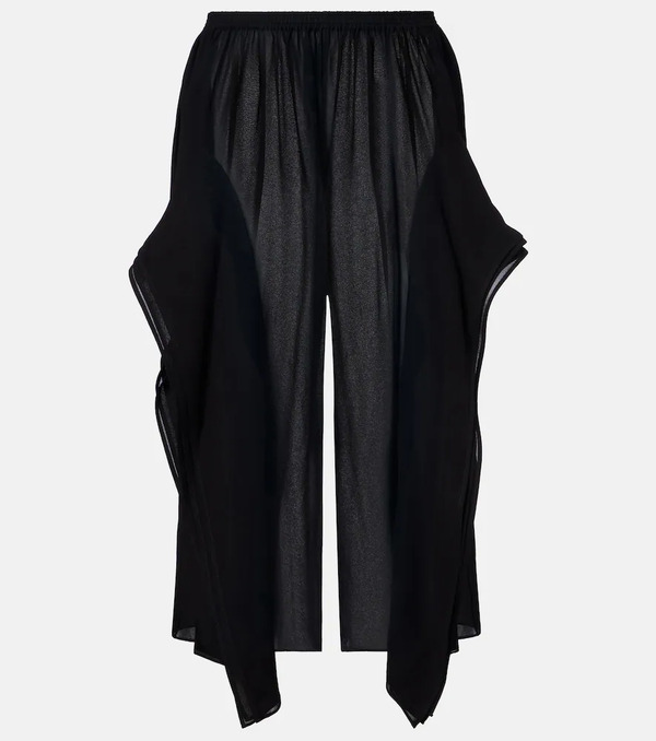  Alaia Alaã¯a Low-rise Georgette Wide-leg Pants 
