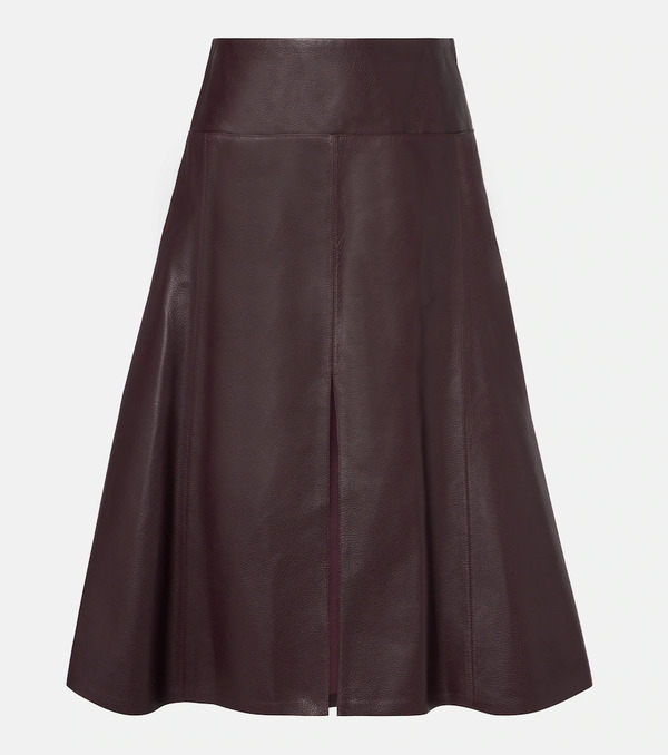  Alaia Alaã¯a Low-rise Leather Midi Skirt 