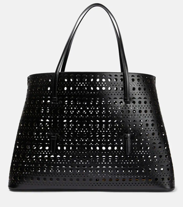  Alaia Alaã¯a Mina 50 Large Leather Tote Bag 