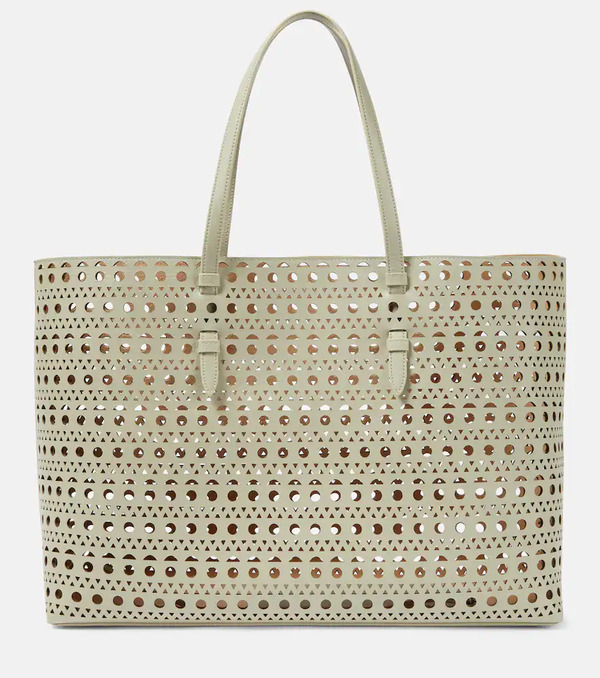  Alaia Alaã¯a Mina 44 Vienne Wave Leather Tote Bag 