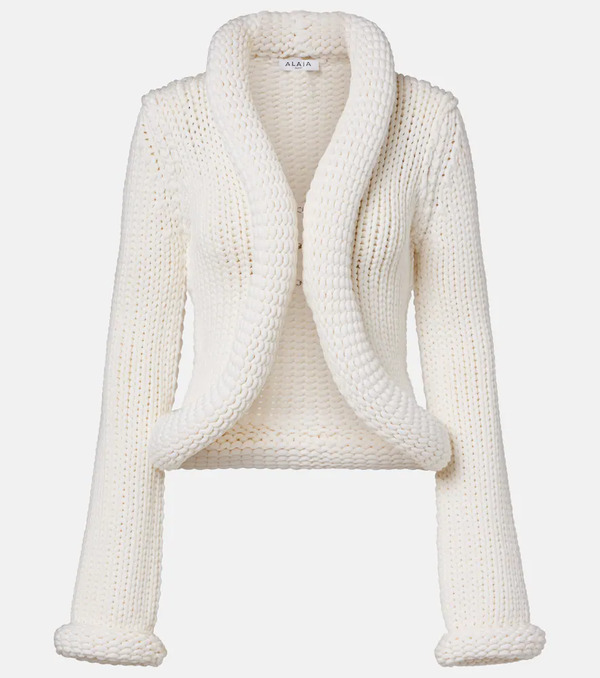  Alaia Alaã¯a Padded Wool-blend Cardigan 