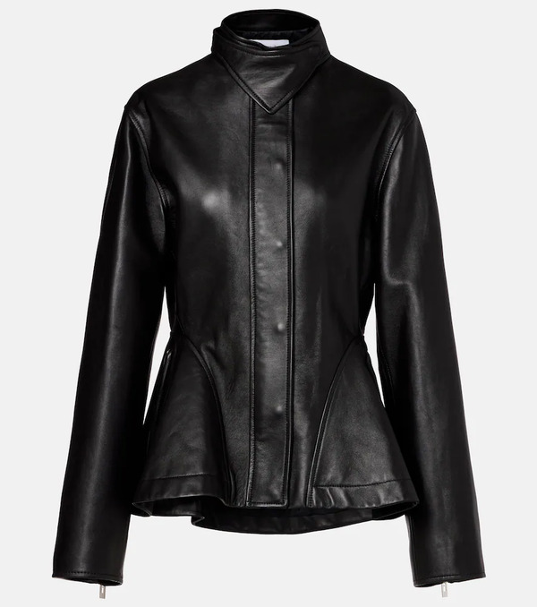  Alaia Alaã¯a Peplum Leather Jacket 