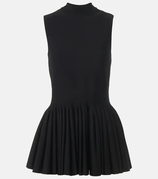  Alaia Alaã¯a Pleated Turtleneck Top 