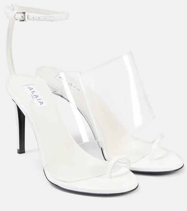  Alaia Alaã¯a Plexi 90 Leather & Pu Sandals 