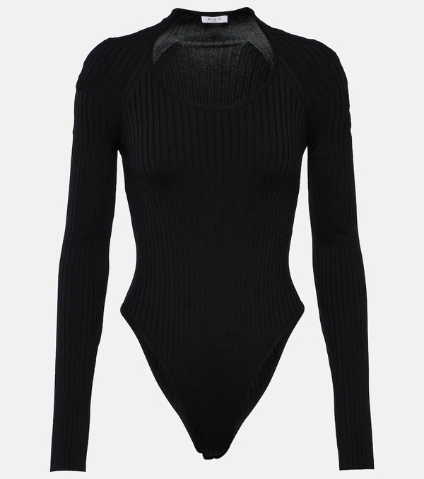  Alaia Alaã¯a Ribbed-knit Bodysuit 