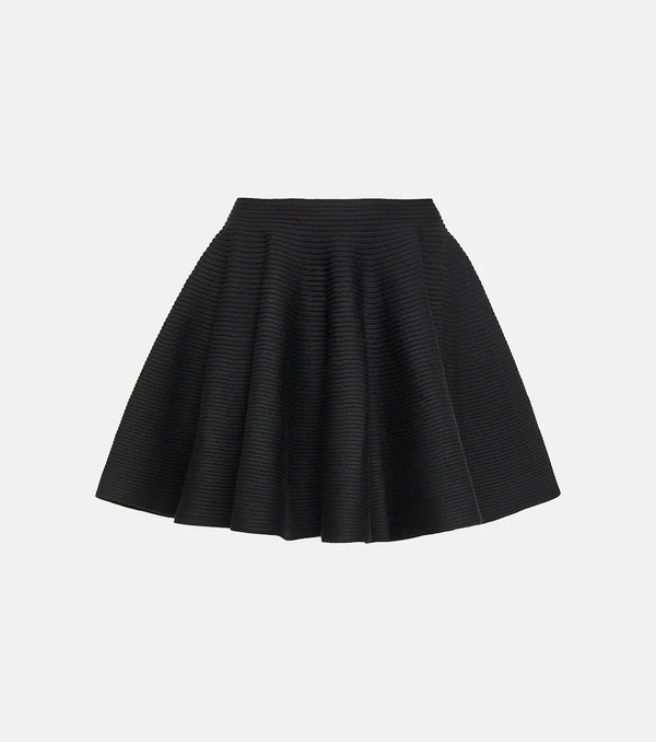 Alaia Alaã¯a Ribbed-knit Wool-blend Miniskirt 