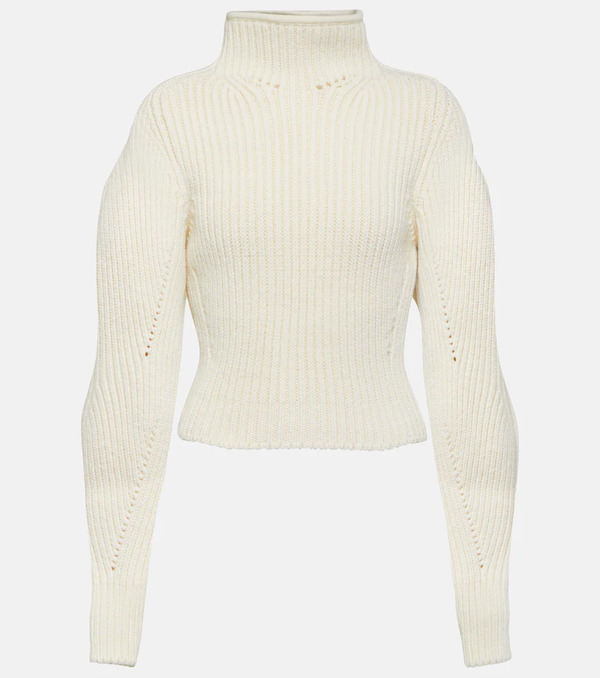  Alaia Alaã¯a Ribbed-knit Wool-blend Sweater 