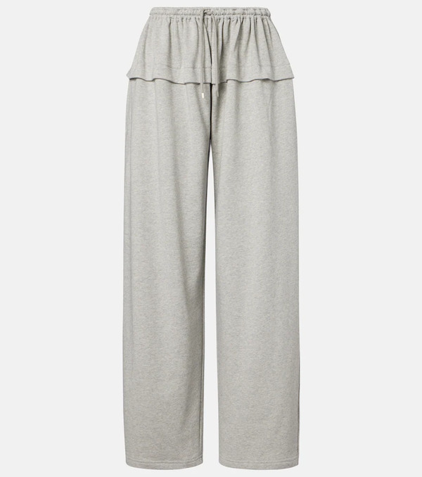  Alaia Alaã¯a Ruffled Cotton-blend Track Pants 