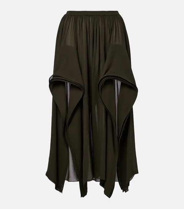  Alaia Alaã¯a Ruffled Georgette Wide-leg Pants 