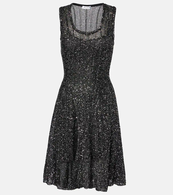  Alaia Alaã¯a Sequined Minidress 