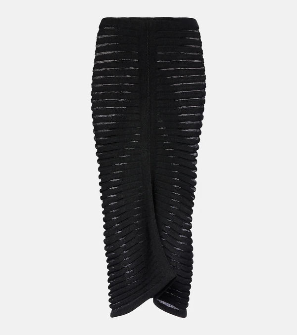  Alaia Alaã¯a Skeleton Knitted Midi Skirt 