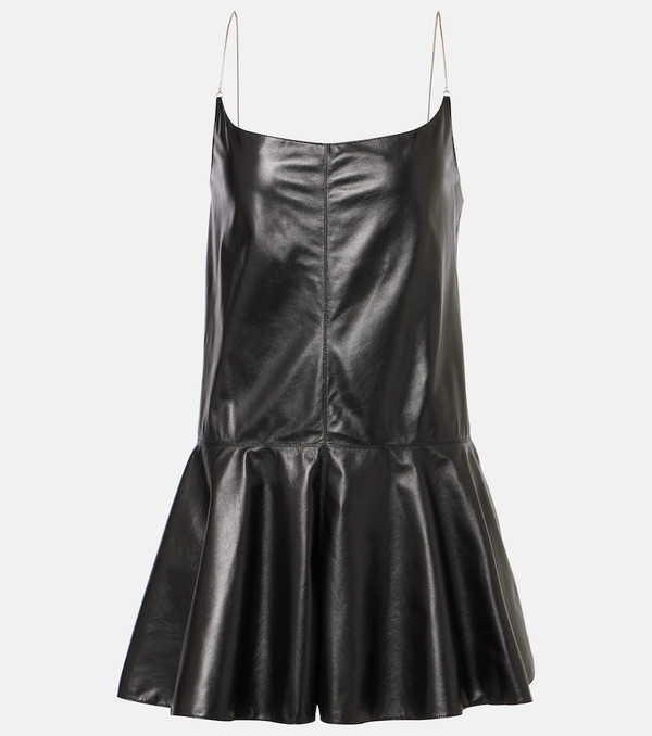  Alaia Alaã¯a Slip Leather Romper 